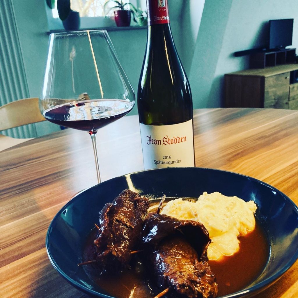Rinderroulade & 2016er Spätburgunder „J“